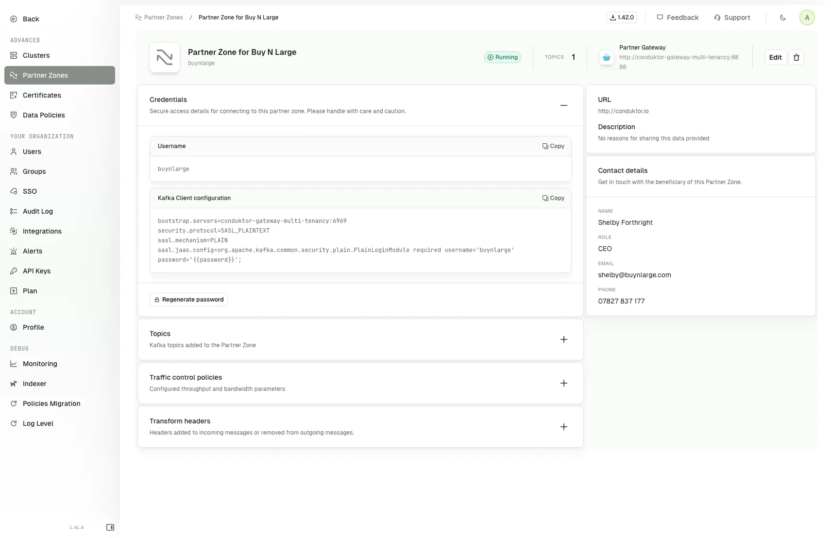 Partner Zone Configuration