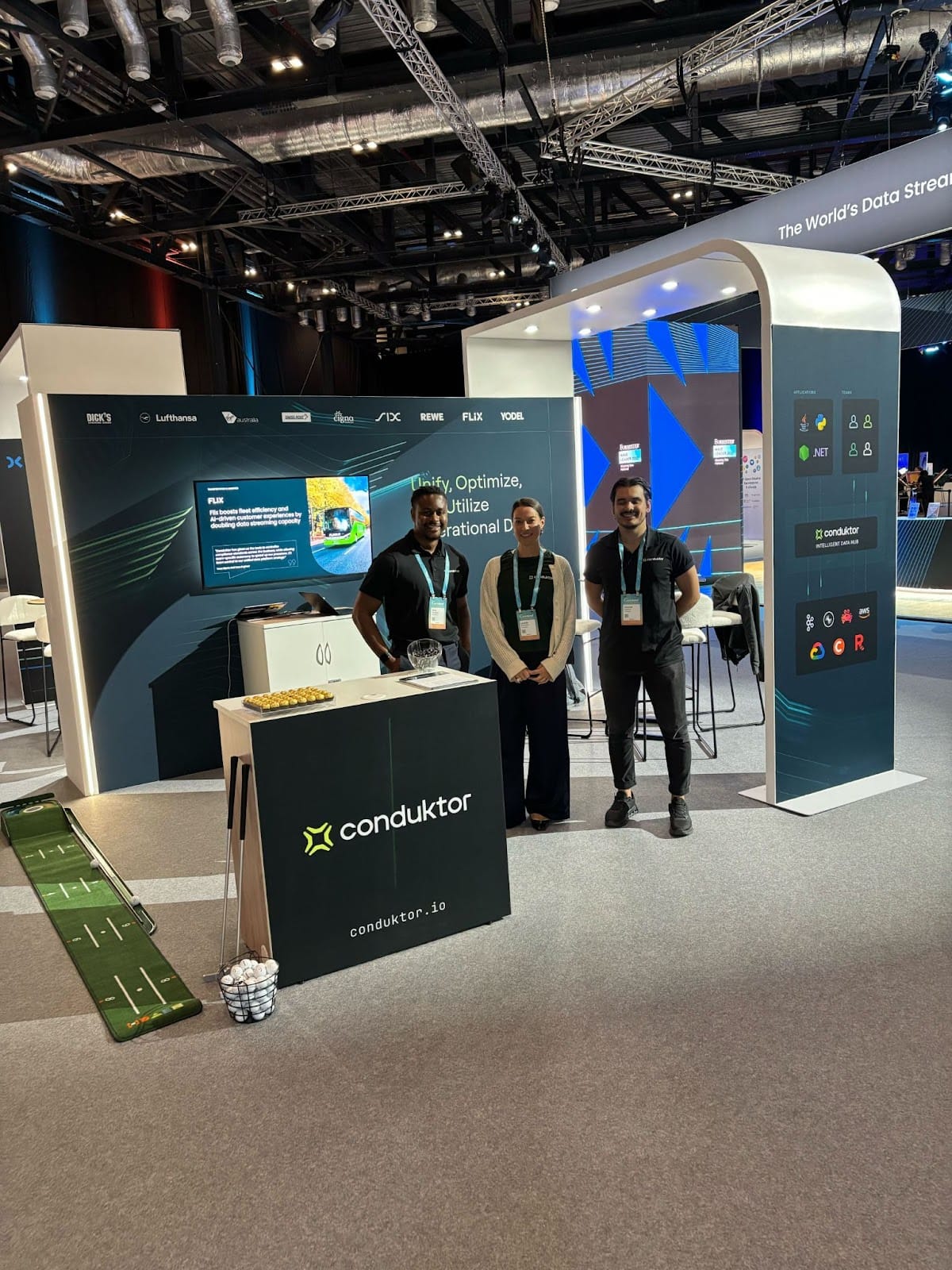Conduktor team discussing Apache Flink as a platform-as-a-service offering at Current London 2025