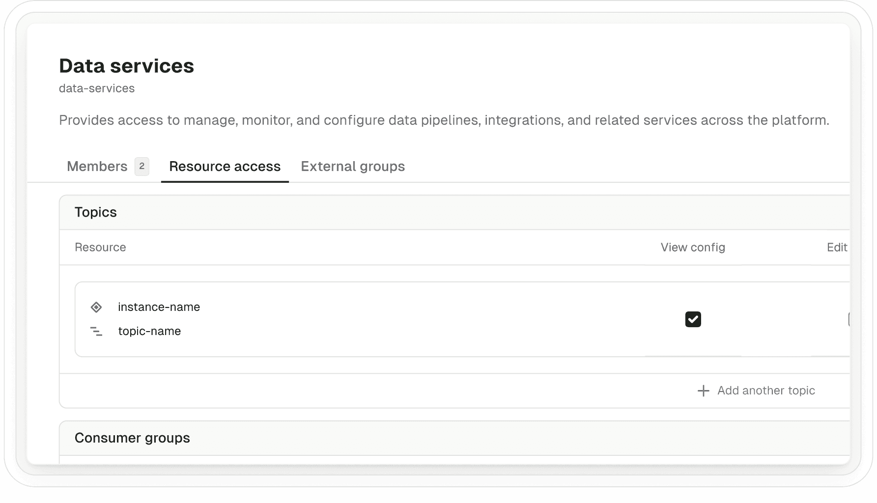 Topic Policy Controls