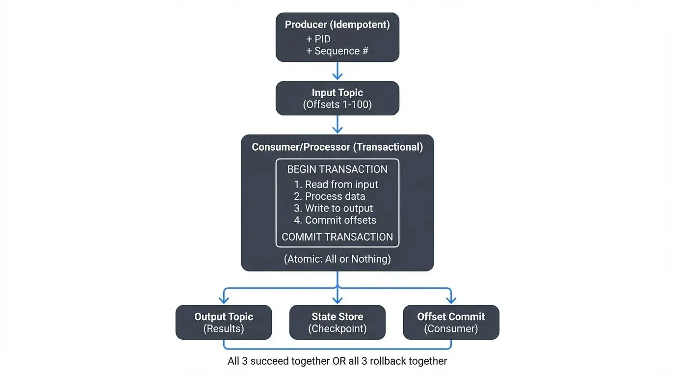 Exactly-once semantics flow