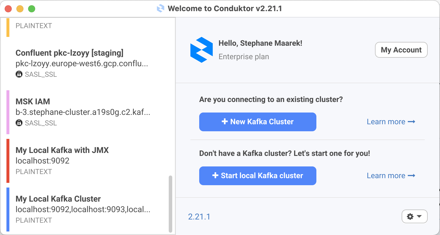 Conduktor allows you to create Kafka clusters faster than ever.